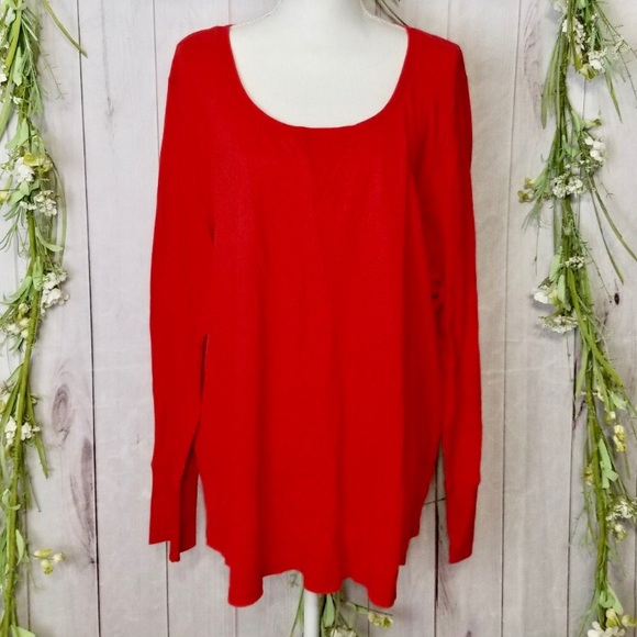 Cacique Tops - Cacique Lane Bryant sz 22/24 Red Waffle top 3X